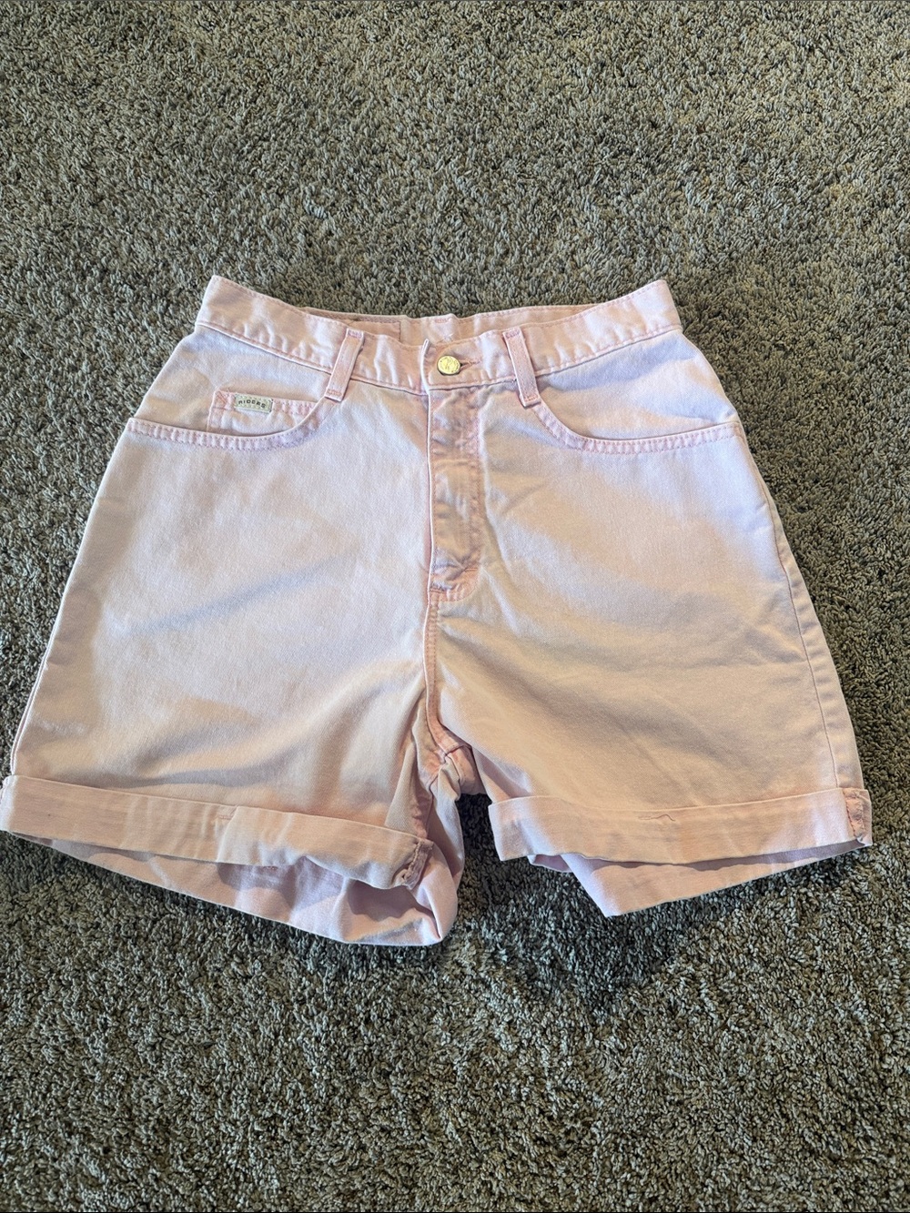 Vintage Riders by Lee Women’s Pink High-Rise Cotton Shorts